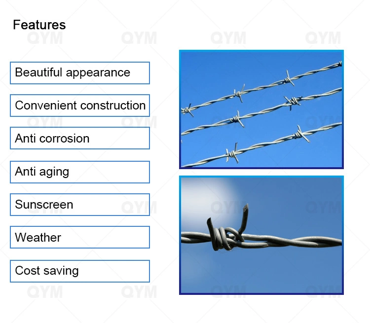 14 Gauge Galvanized Stainless Steel Barbed Wire Factory