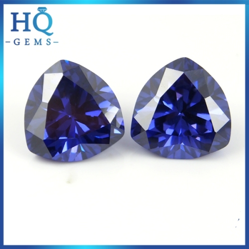 Wuzhou Loose CZ Stone Tanzanite trillion Cubic Zircon yttria stabilized zirconia