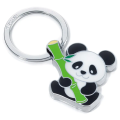Anpassad logotyp söt pendellecknad panda nyckelring