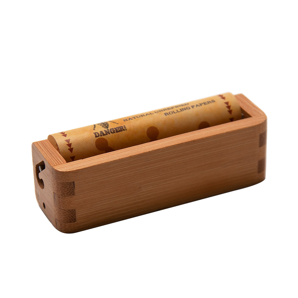 HORNET Natural Bamboo Rolling Machine for Classic Paper Smoking Cigarette Roll Machine with Hard Plastic Smoking Accessories