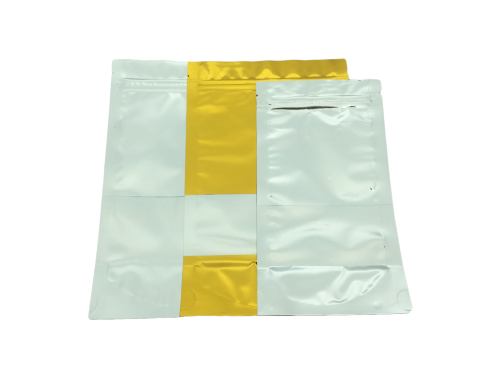 clear window aluminium foil white zipper bag