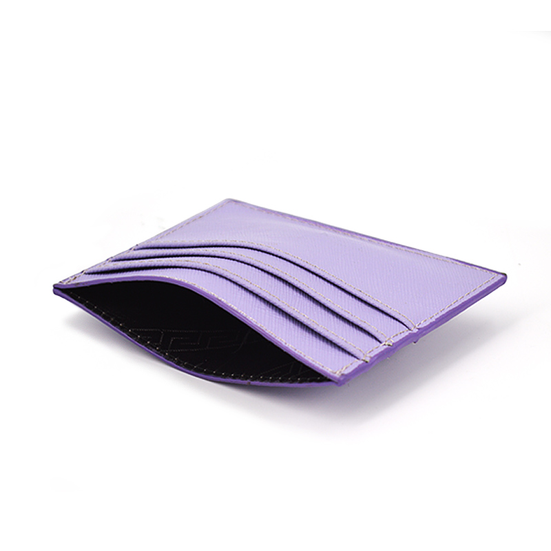 Custom Logo Design Slim Leather Credit Card Holder