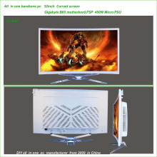 Ultra thin all in one barebone pc 32inch curved screen without CPU