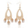 Boucles d&#39;oreilles pour femmes tissés à la main paille ovale ou cercle Shell Drop Dangle boucles d&#39;oreilles bohème boucles d&#39;oreilles légères géométriques Statem