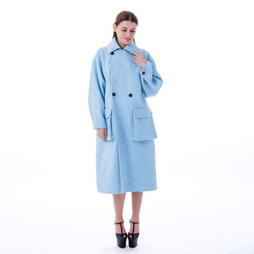 New blue  cashmere overcoat