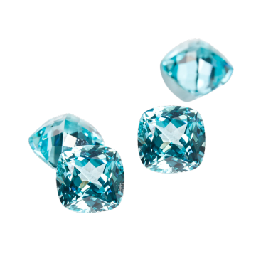 Laboratory-Synthesized Gemstone Jewelry: Fat Square Cut with Color Dispersive Effect