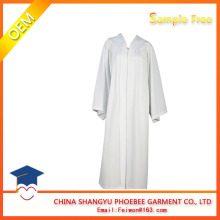 fluting BA bachelor white graduation gowns and caps graduation gown