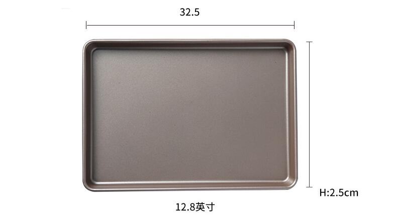 Molde rectangular poco profundo para galletas de 12.8 pulgadas (12) 12.8 inch rectangular shallow cookie pan (12)