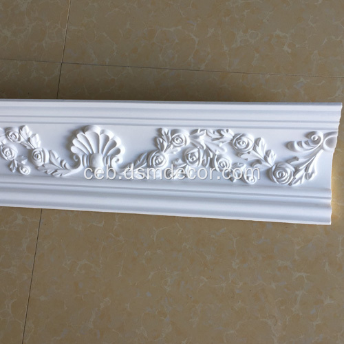 Modernong Polyurethane Curved Carving Ceiling Cornice Molding