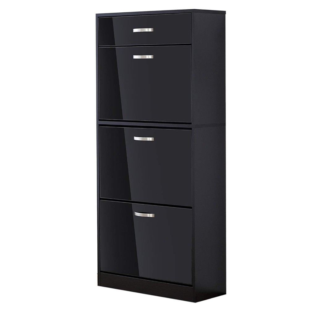 Mobiliário grande armário para sapatos de 3 portas 2 gavetas ao ar livre Large 3 Door 2 Drawer Outdoor Shoe Cabinet Furniture