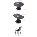 Rotating Rock Plate Simple Dining Table Set