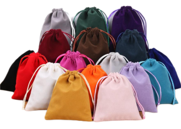 Velvet gift drawstring bag