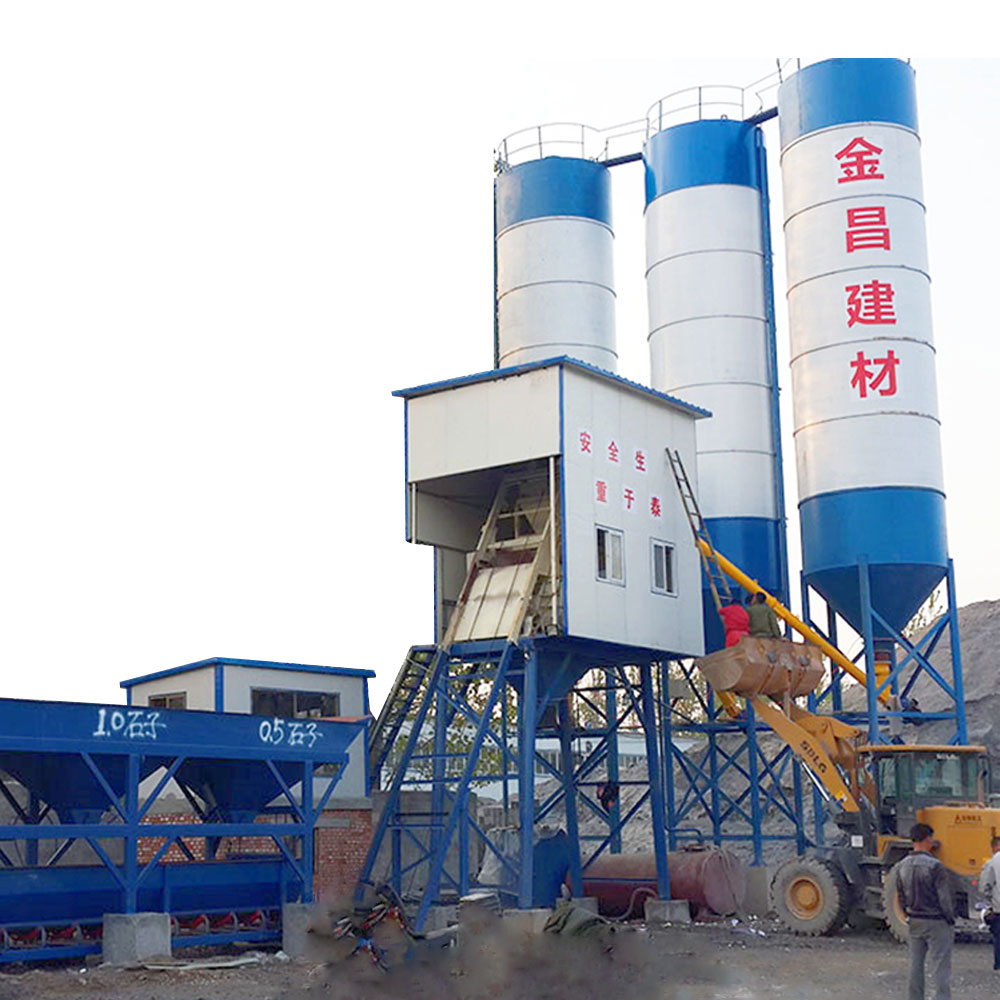 Automatic commercial 35m3 concrete mixing plant in India