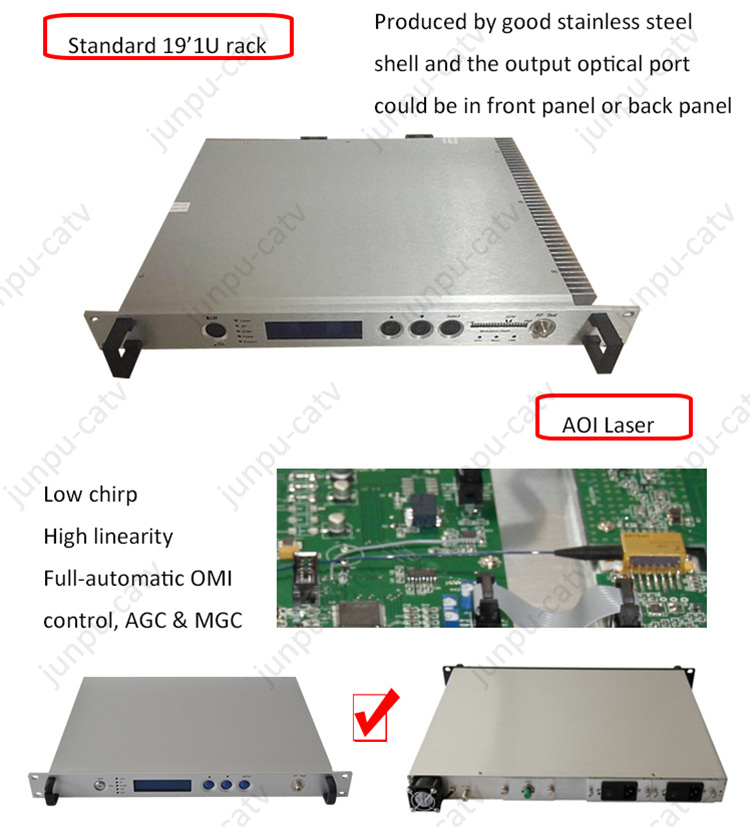 6mW Optical Power Output Optical Receiver Transmitter 1310 For Catv