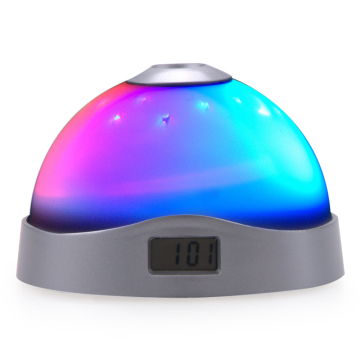LED digital 7 color changing projection star alarm clock