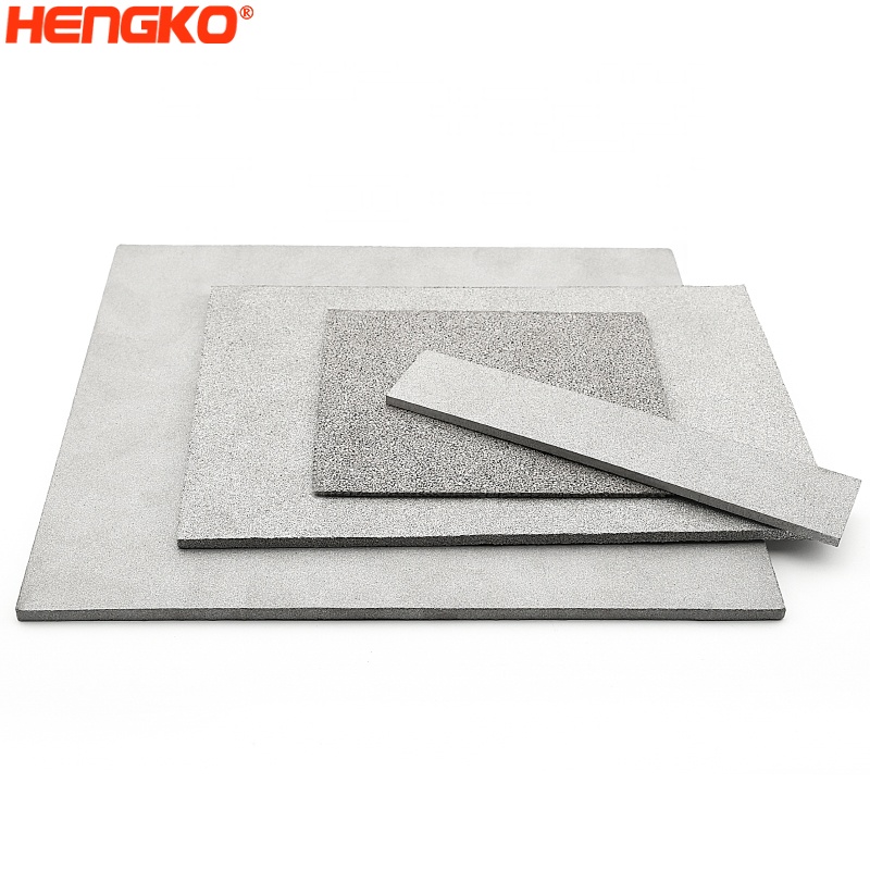 HENGKO custom size 0.2-120 microns stainless steel 316L sintered porous metal sheet plate filter