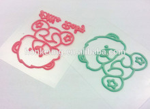 Custom raise rubber heat transfer label printing on garment, heat transfer on garment