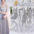 Vải polyester sequin vải tuyn long lanh sequin fabricc