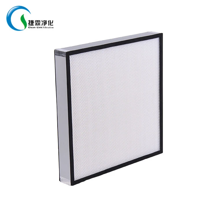 High Efficiency H13/H14/U15/U16 Glass Fiber Panel Filter Mini-Pleat HEPA Filter for Electronics Industry