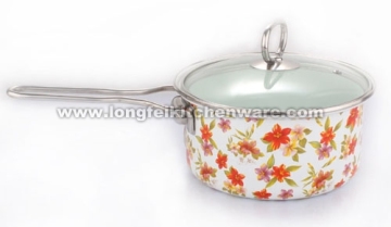 20cm Single Handle Enamel Sauce Pot