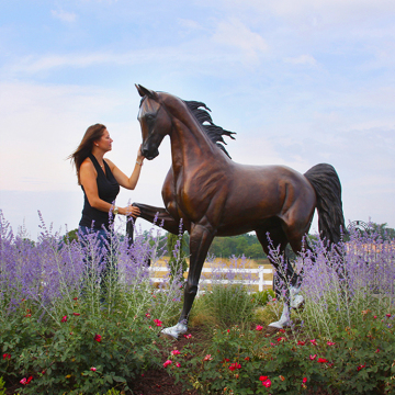 2018 new designed garden decoration metal horse statue