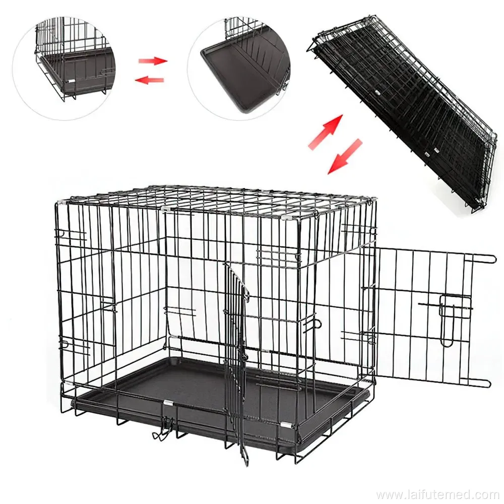 Collapsible Wire Dog Crate – 18"/24"/30"/36"/42"/48" Sizes