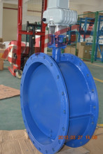 big size flange exhaust butterfly valve
