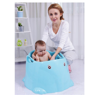 Baignoire profonde pour bébé avec siège, forme éléphant