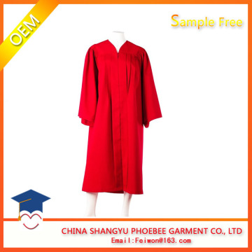 fluting BA bachelor Red graduation gowns and caps graduation gown