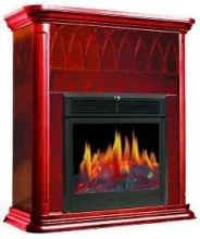 Build-in Fireplace with Nice Wood Mantel