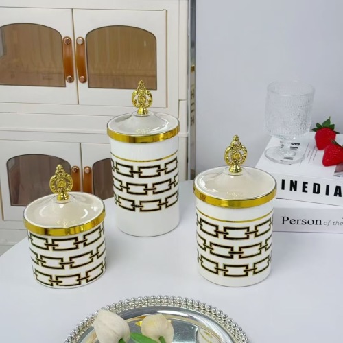 Modern Plastic Food Storage Jar Tea Coffee Table Organizer