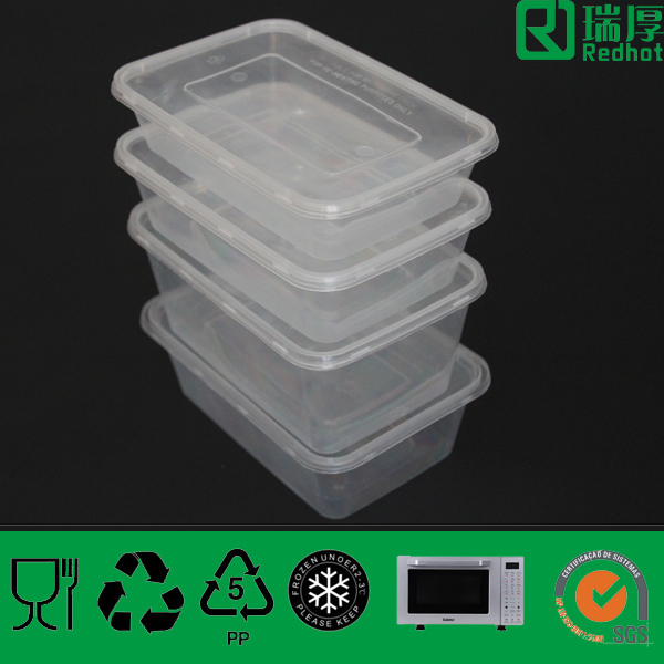 1000ml Plastic Microwave Food Container Takeaway Disposable Rectangular Box