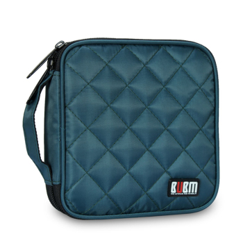 BUBM 32 piece storage green color cd case with zipper