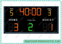 Futsal electronic scoreboard with wireless futsal scores display