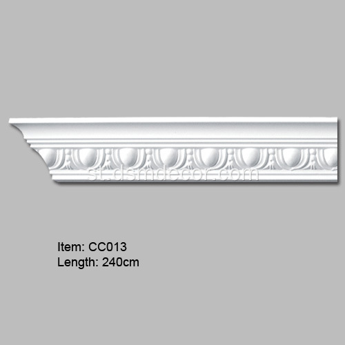 Polyurethane Crown Molding e nang le Moralo oa Lehe