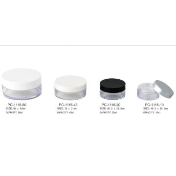 Round Cosmetic Empty Loose Powder Container PC-1116