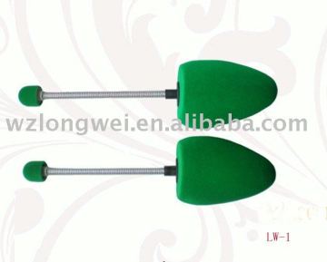 PU flocking palm shoe tree/spring shoe last/foam shoe stretcher