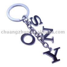 Fashion Metal Crystal Letter key Chain