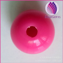Fashion solid colored surface acrylic round beads Candy bead