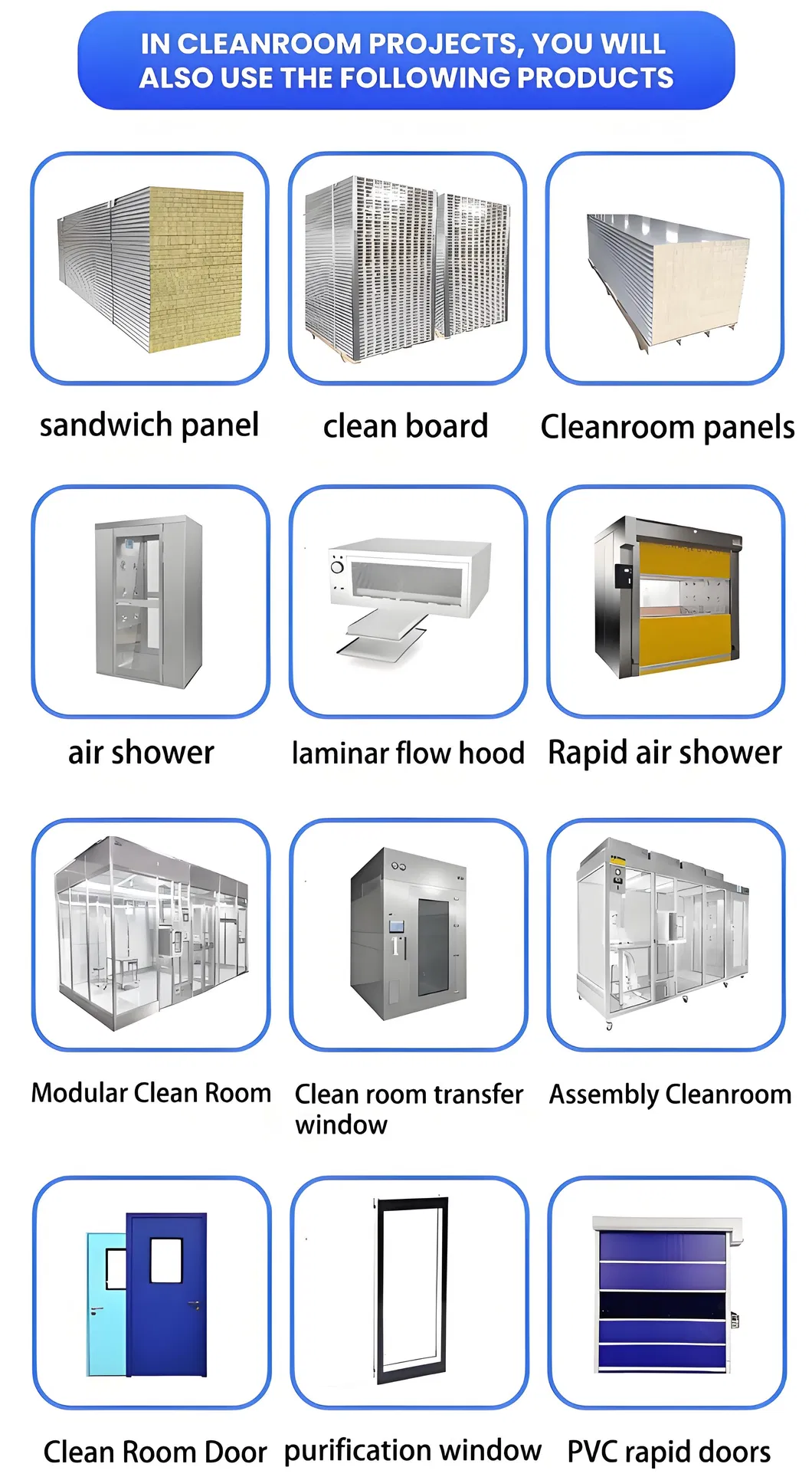 Hot Sale Cleanroom Clean Room Automatic Steel Purification Door Supplier
