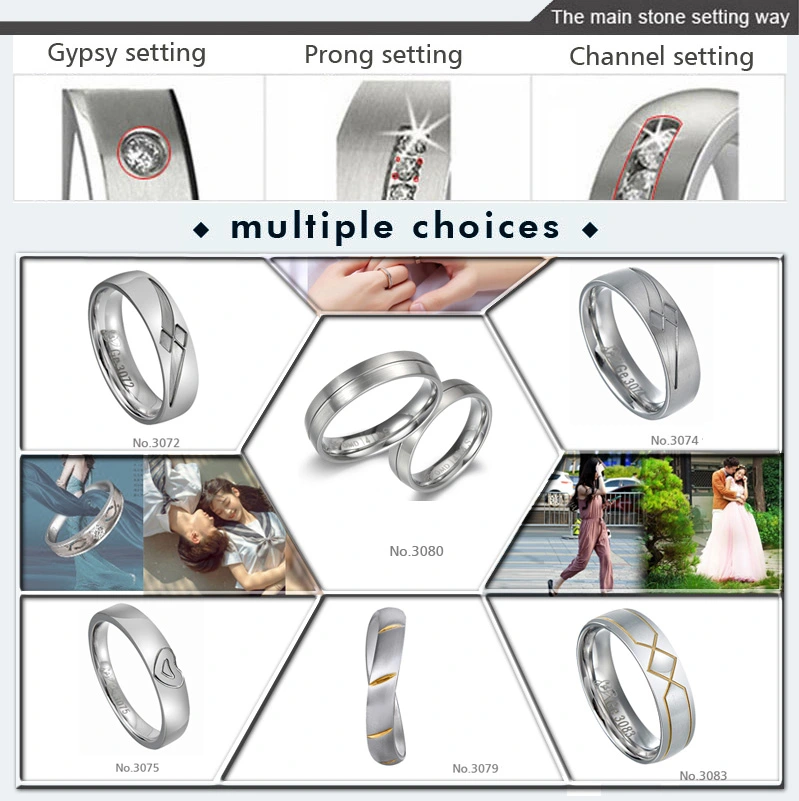 Simple 316L Stainless Steel Wedding Band Ring