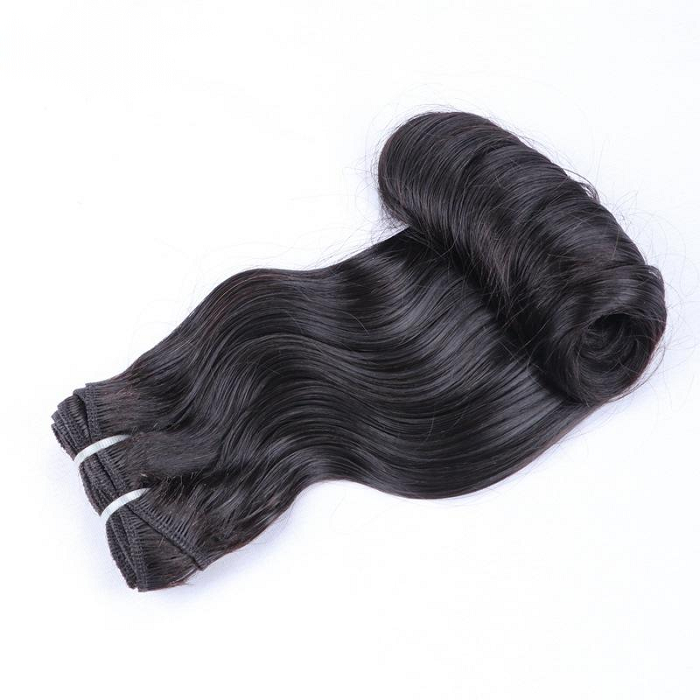 Fumi Egg Curly Natural Black Indian Virgin Hair Weave Hair Bundles Double Drawn 100% Human Hair 10-20inches