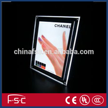 Rectangle or square acrylic led crystal light box for advertising display