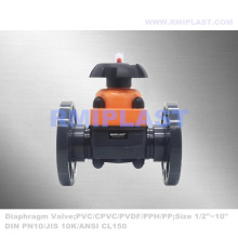 PVC Diaphragm Valve Flange Ext 1-1 / 4 &quot;1-1 / 2&quot; 2 &quot;