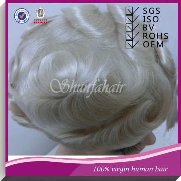 Invisible PU Thin Skin Injection Human Hair Womens Toupee