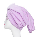 Weft knitting microfiber hair drying towel wrap