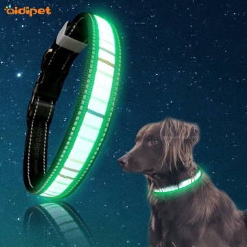 Nylon Usb Colorful Light Led Dog Collar