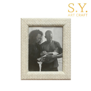 Sophisticated Leather Photo Frame with Textured Finish
