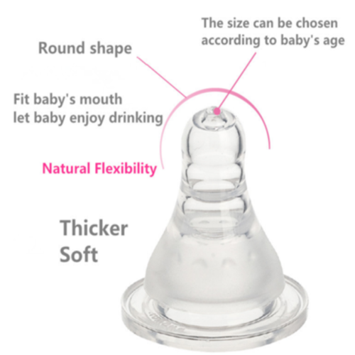 Fütterungszubehör Babyflasche Silikon Nippel Standard L