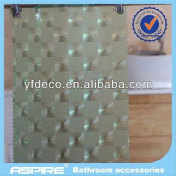 Polyester welt shower curtain